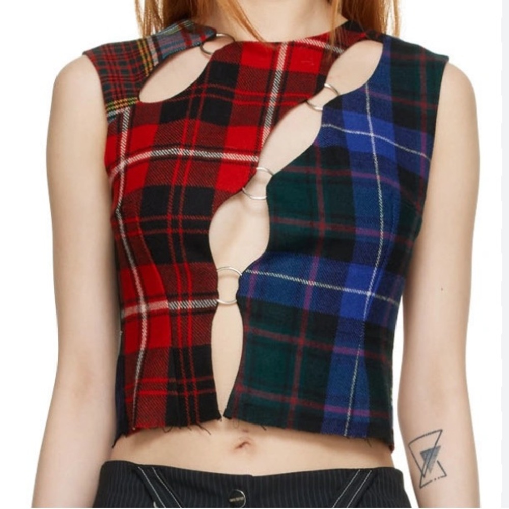 RAVE REVIEW Multicolor Deadstock Wool Tank Top
